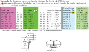 Winkelverschraubungen trennbar Edelstahl 1.4408, mit Innen- und Außengewinde - flach dichtend, bis 25 bar, Nippel, Verschraubung, alle Größen